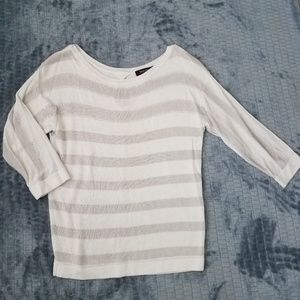 Light gray horizontal stripes sweater